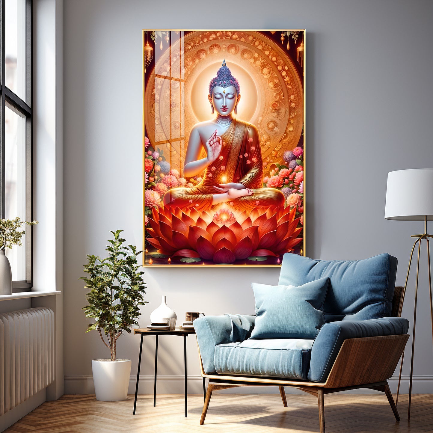 Peaceful Buddha Premium Acrylic Vertical Wall Art