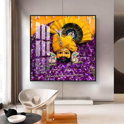 Shyam Baba Premium Acrylic Square Wall Art