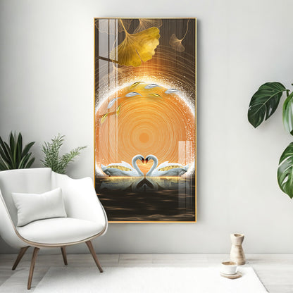 The Swan Portrait Premium Acrylic Vertical Wall Art