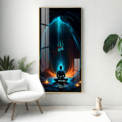 Jai Mahakal Premium Acrylic Vertical Wall Art