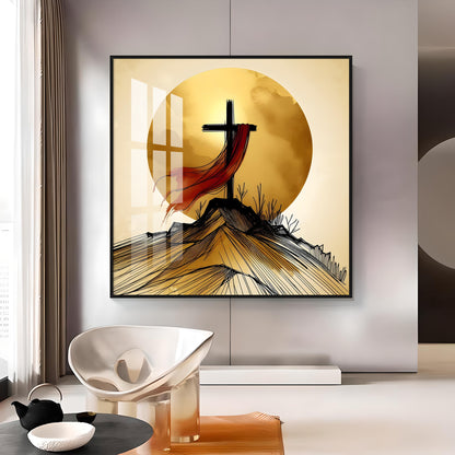 Ascendant Cross Premium Acrylic Square Wall Art