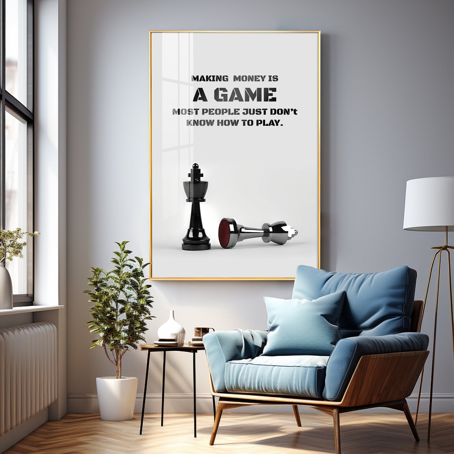 Making Money Is A Game Premium Acrylic Vertical Wall Art