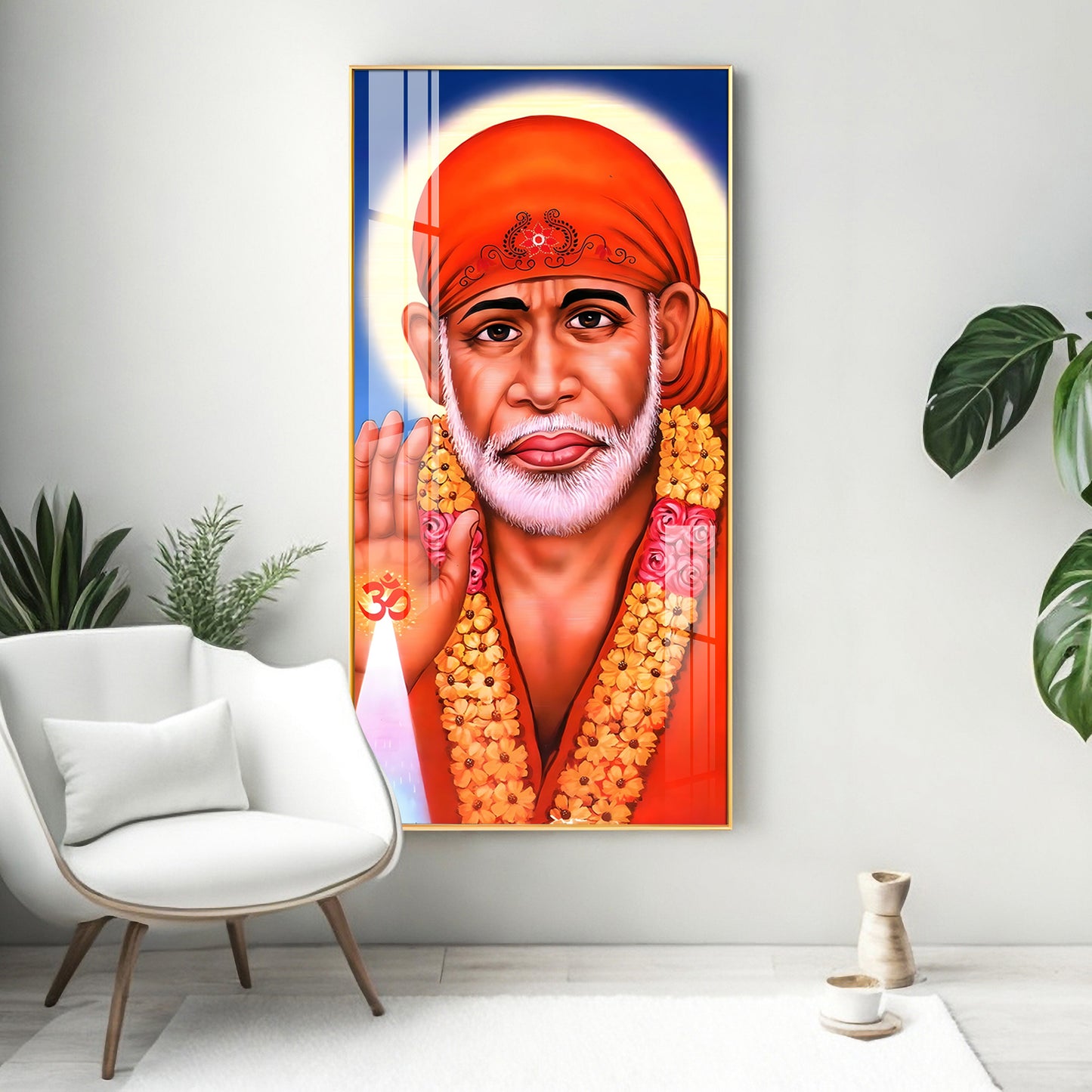 Jai Shree Sai Premium Acrylic Vertical Wall Art