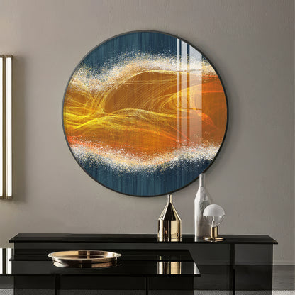 Waveform Whirl Premium Acrylic Round Wall Art