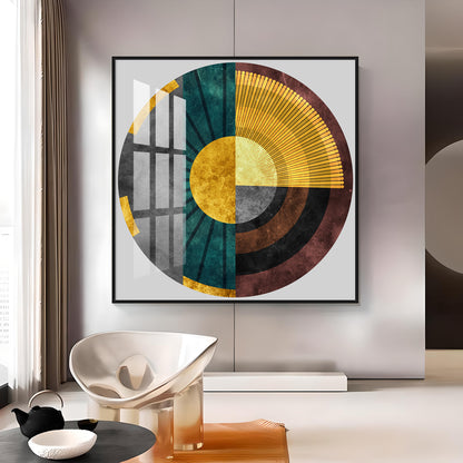 Circular Artistry Premium Acrylic Square Wall Art