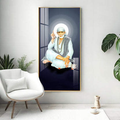 Om Sai Premium Acrylic Vertical Wall Art