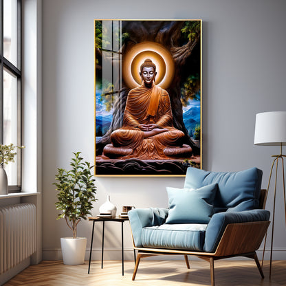 Masstone Buddha Premium Acrylic Vertical Wall Art