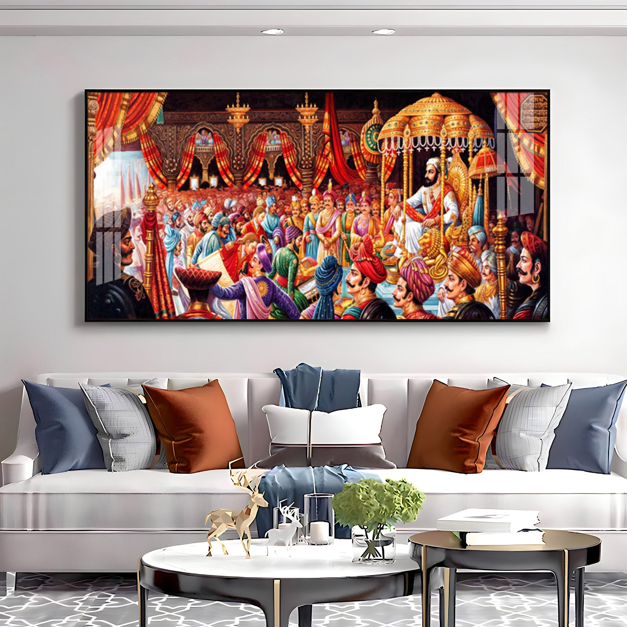 Coronation Of Shivaji Maharaj Premium Acrylic Horizontal Wall Art