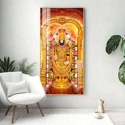 Shree Tirumala Deva Premium Acrylic Vertical Wall Art