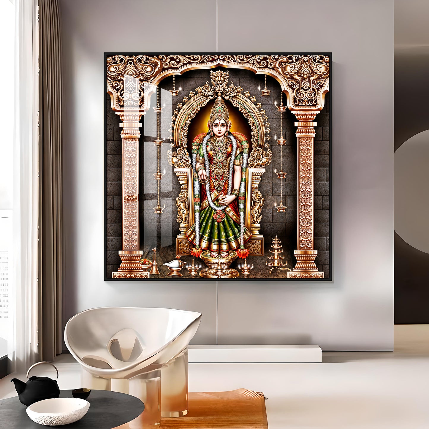 Kanya Kumari Devi Premium Acrylic Square Wall Art