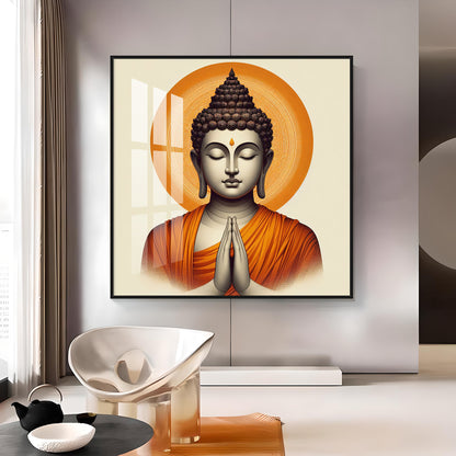 Lord Buddha Premium Acrylic Square Wall Art