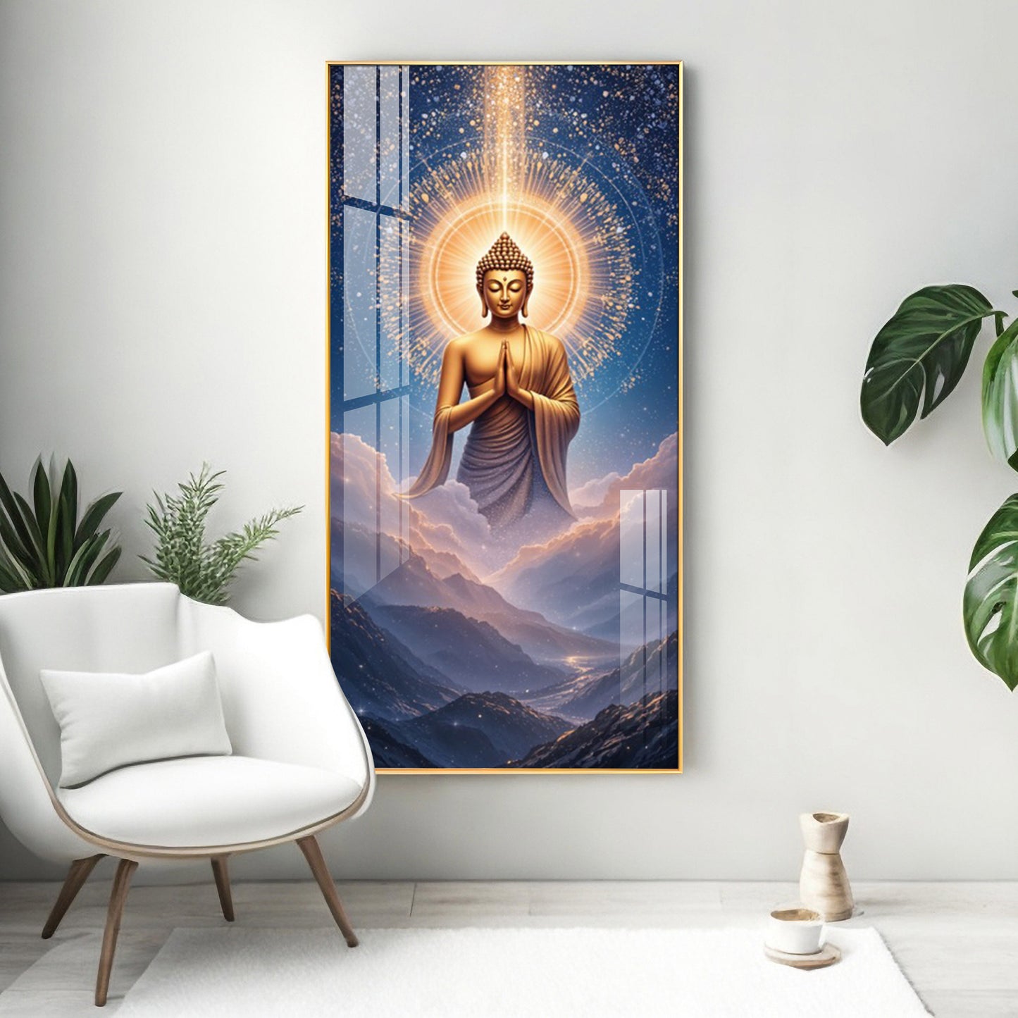 Gautama Buddha Premium Acrylic Vertical Wall Art