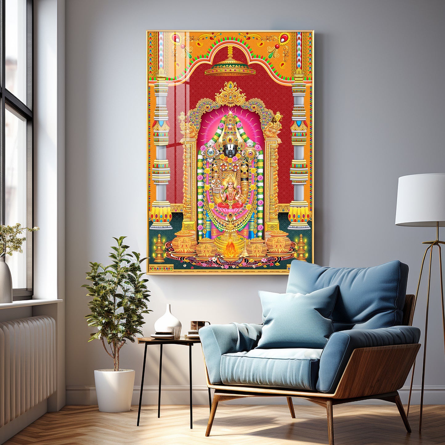 Narayana Blessing Premium Acrylic Vertical Wall Art