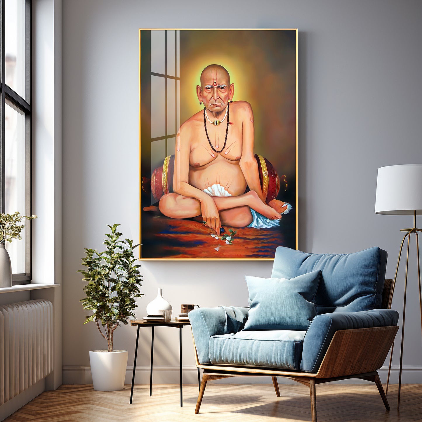 Shri Swami Samarth Baba Ji Premium Vertical Acrylic Wall Art