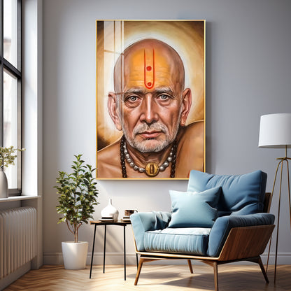 Serenity Shri Swami Samartha Premium Vertical Acrylic Wall Art