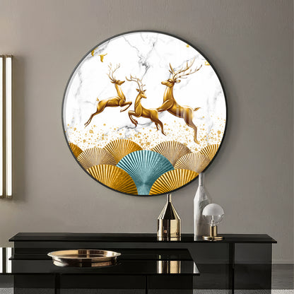 Enchanted Deer Premium Acrylic Round Wall Art