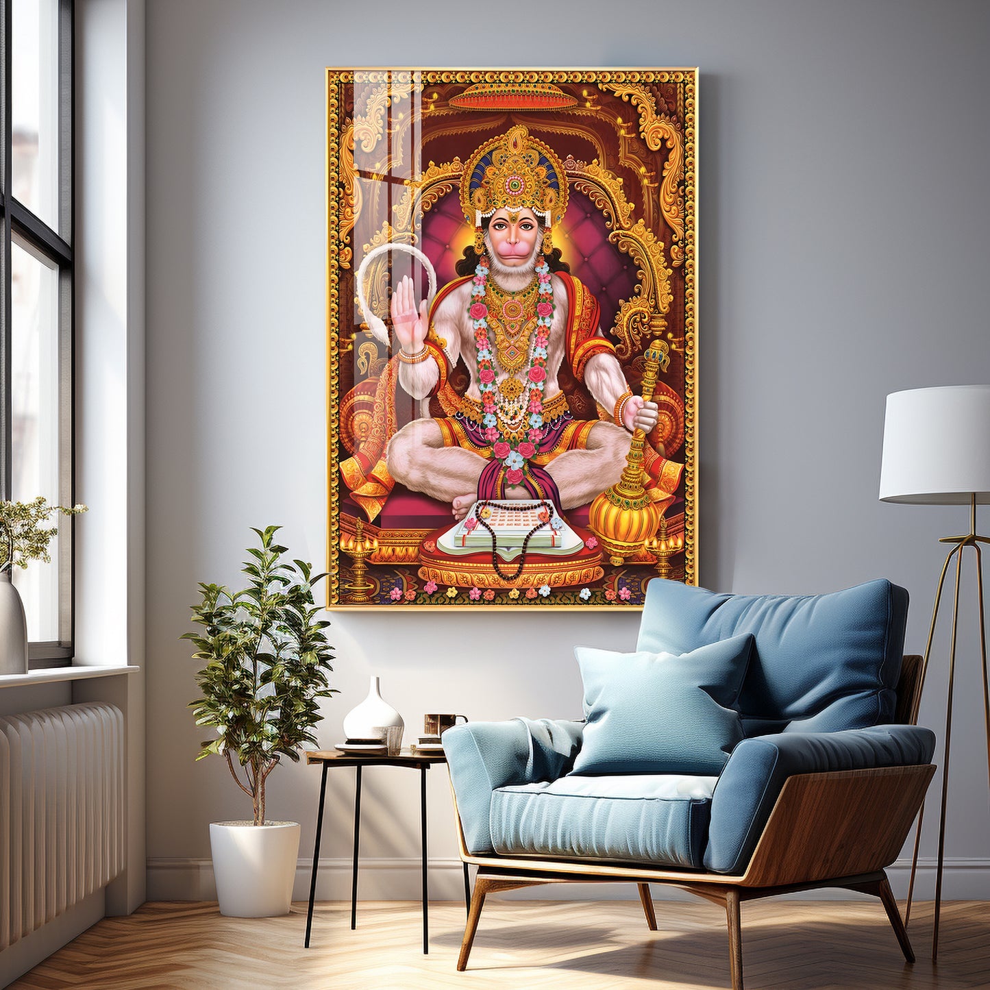 Hanuman's Blessing Premium Vertical Acrylic Wall Art