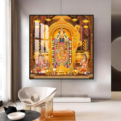 Venkateswara Maharaj Premium Acrylic Square Wall Art