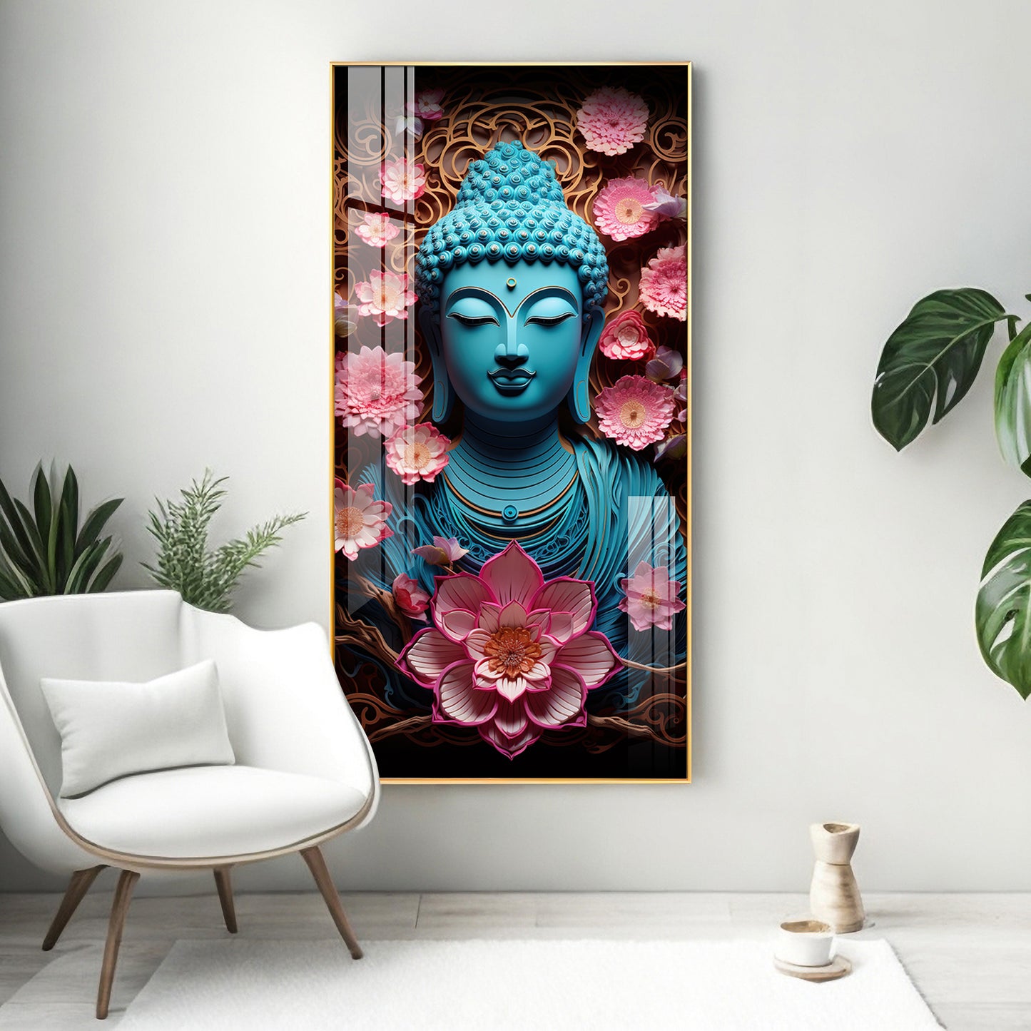 Enlightened Buddha Essence Premium Acrylic Vertical Wall Art