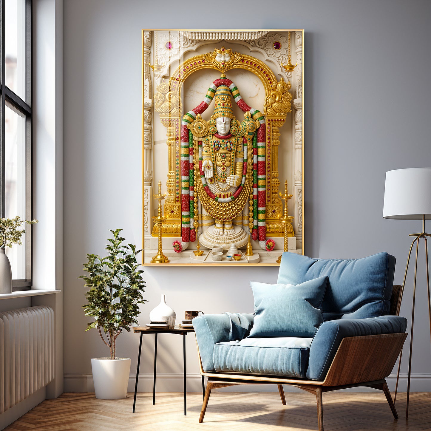 Divine Shree Venkateswara Premium Acrylic Vertical Wall Art