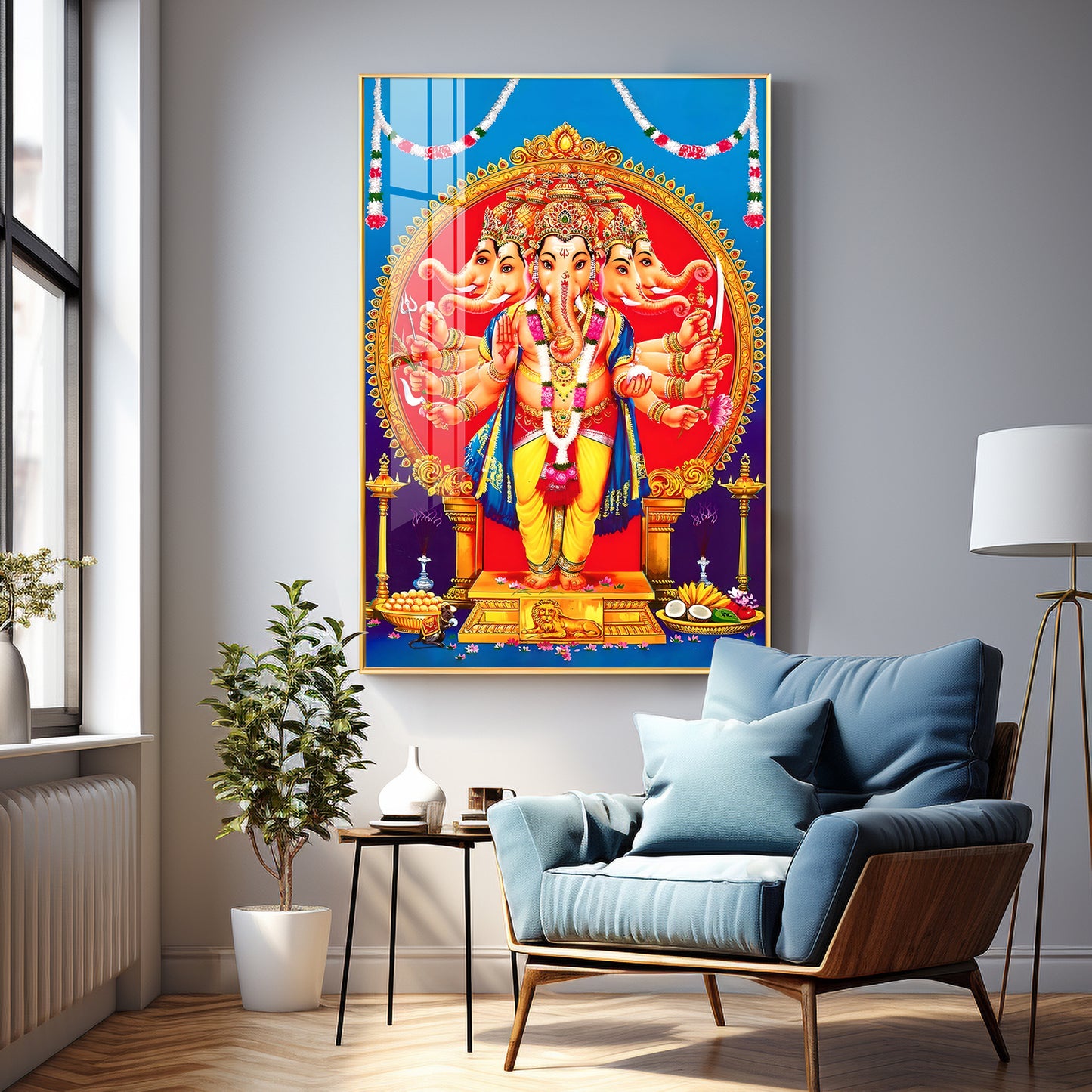 Ganesha's Embrace Premium Vertical Acrylic Wall Art