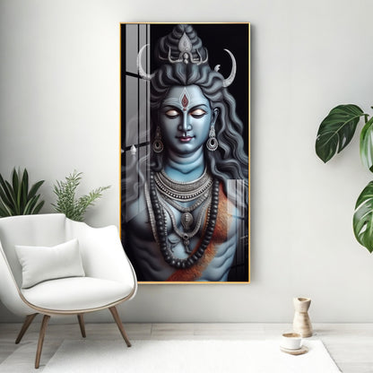 Shiv Shankar Premium Acrylic Vertical Wall Art