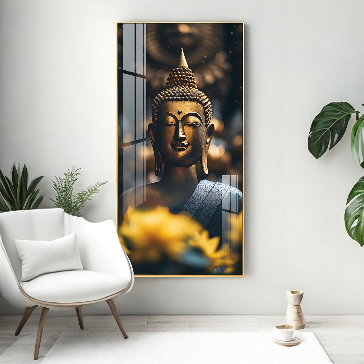 Serene Buddha Premium Acrylic Vertical Wall Art