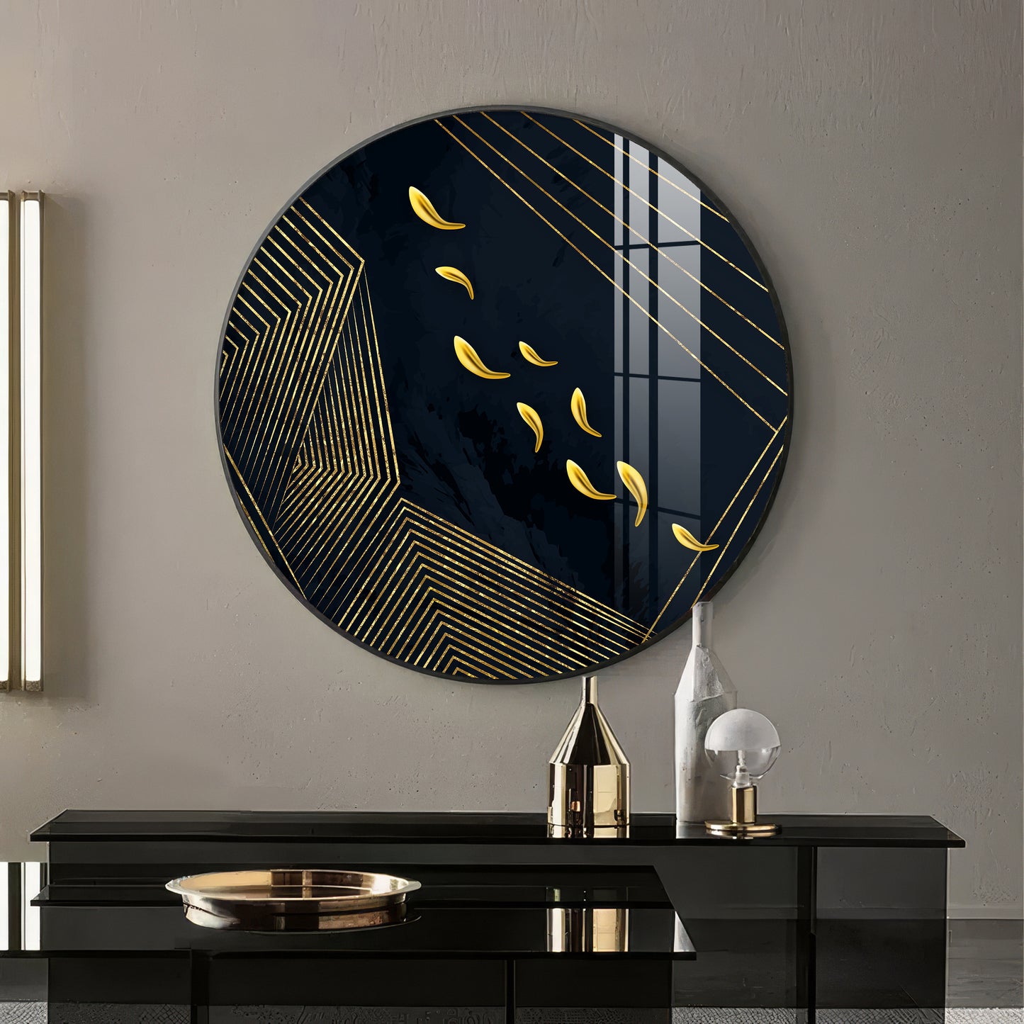 Golden Artwork Premium Acrylic Round Wall Art