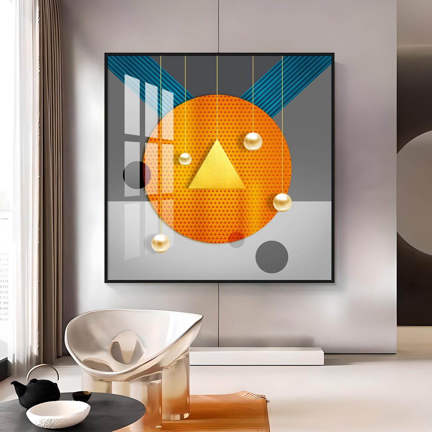 Geometric Light Luxury Premium Acrylic Square Wall Art