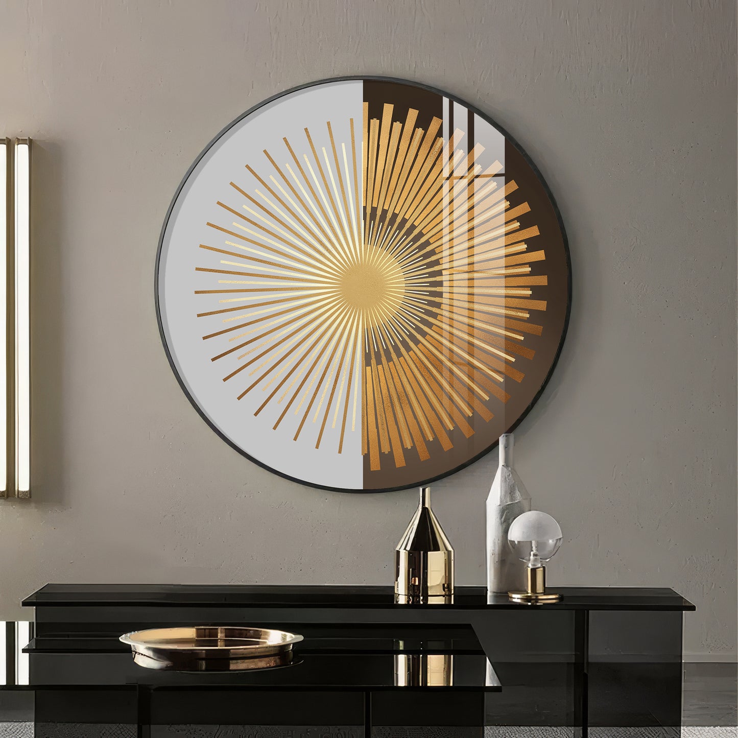 Radiant Circle Premium Acrylic Round Wall Art