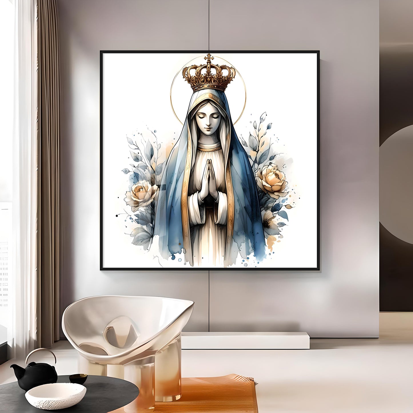 Celestial Guardian Premium Acrylic Square Wall Art