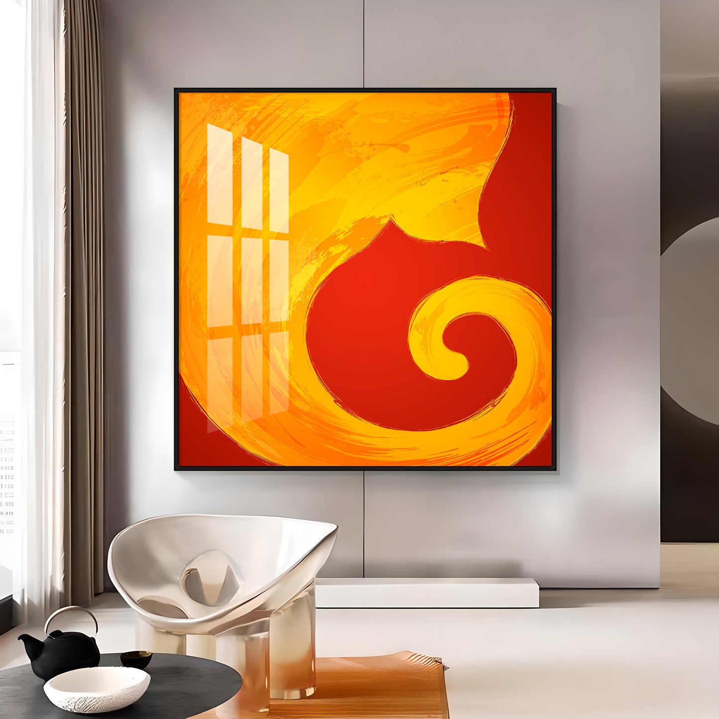 Modern Ganesha Premium Acrylic Square Wall Art