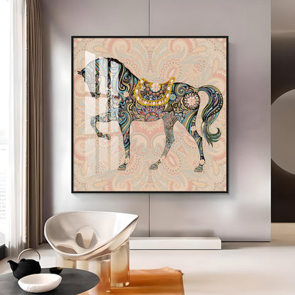 Traditional Horse Premium Acrylic Square Wall Art