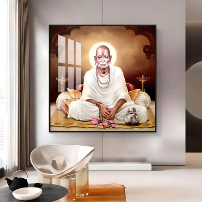 Shri Swami Samarth Maharaj Premium Acrylic Square Wall Art