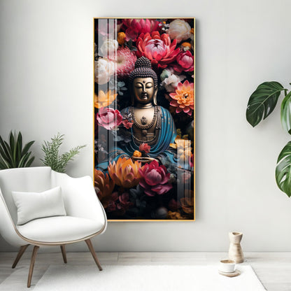 Meditating Buddha Premium Acrylic Vertical Wall Art