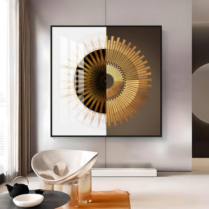 Golden Embossed Premium Acrylic Square Wall Art