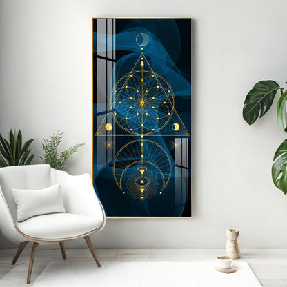 Modern Minimalist Geometric Premium Acrylic Vertical Wall Art