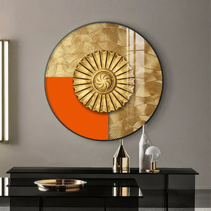 Luminous Dawn Premium Acrylic Round Wall Art