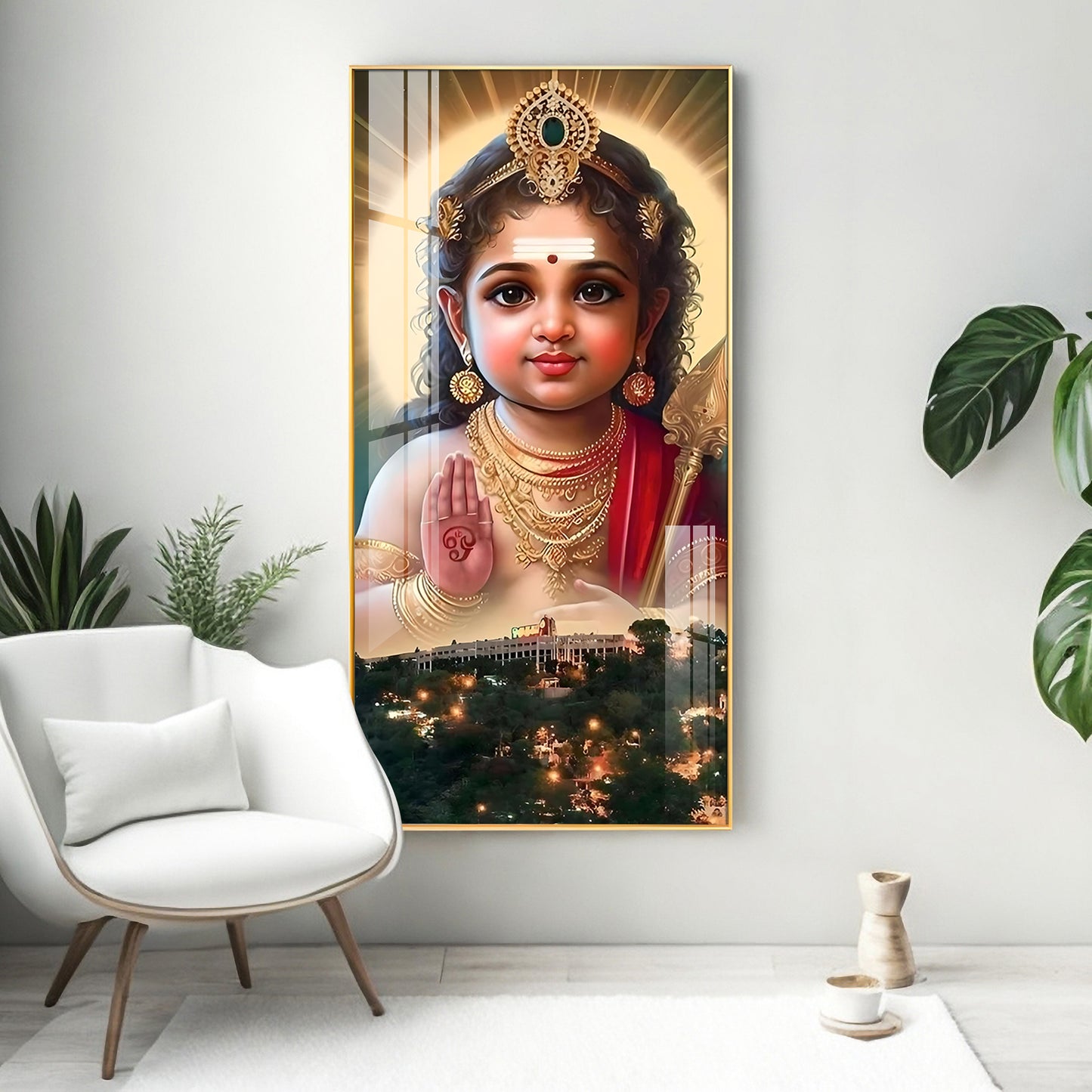 Lord Muruga Premium Acrylic Vertical Wall Art