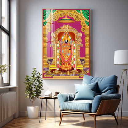 Sri Venkateswara Swamy Blessing Premium Acrylic Vertical Wall Art