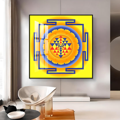 Laxmi Shri Yantra Premium Acrylic Square Wall Art