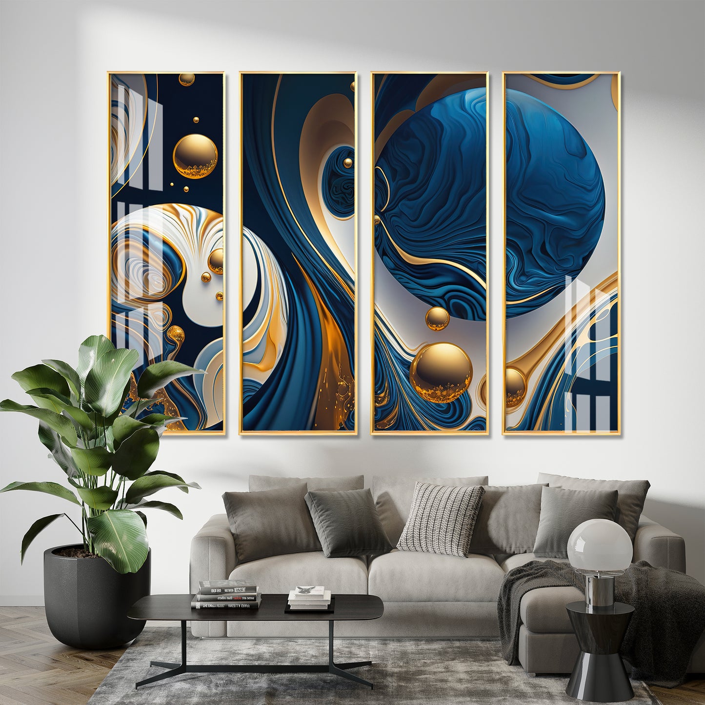 Exploring Universe Premium Acrylic Vertical Wall Art (set of 4)