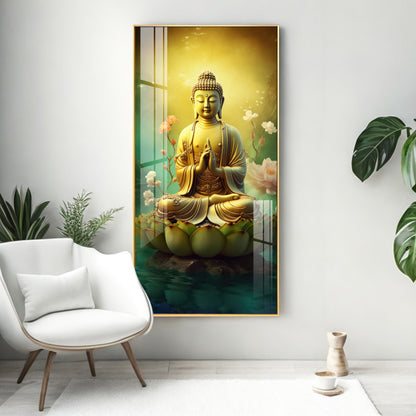 Peaceful Buddha Premium Acrylic Vertical Wall Art