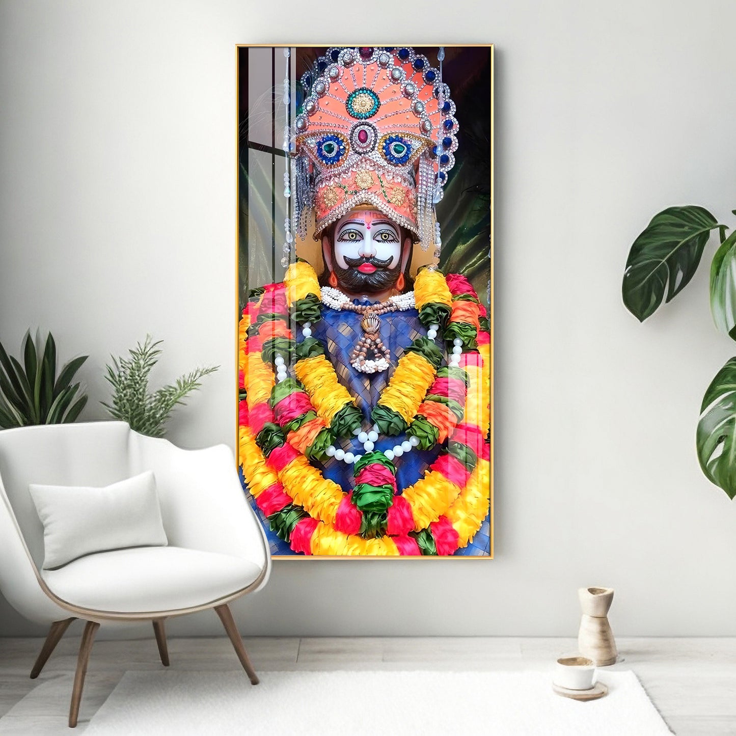 Khatu Shyam Baba Premium Acrylic Vertical Wall Art