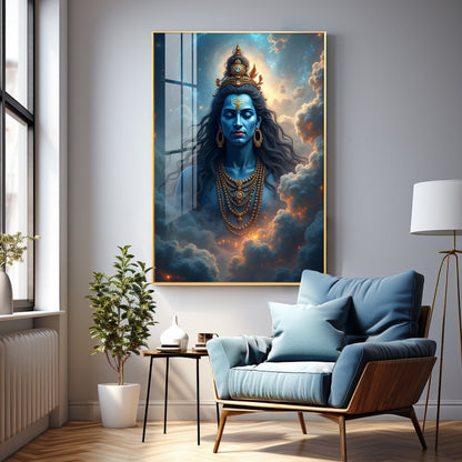 Celestial Shiva Sakti Premium Acrylic Wall Art