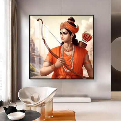 Prabhu Shree Ram Premium Acrylic Square Wall Art