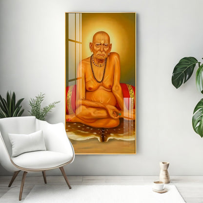 Swami Samarth Premium Acrylic Vertical Wall Art