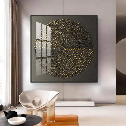 Gold Textured Premium Acrylic Square Wall Art