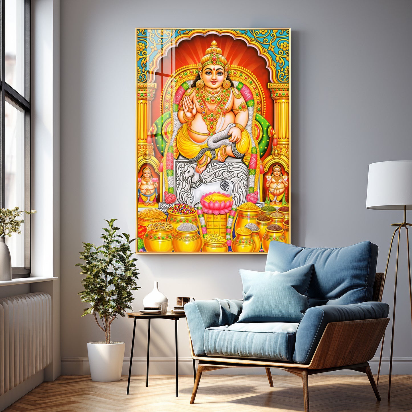 God Of Wealth And Treasurer Premium Acrylic Vertical Wall Art
