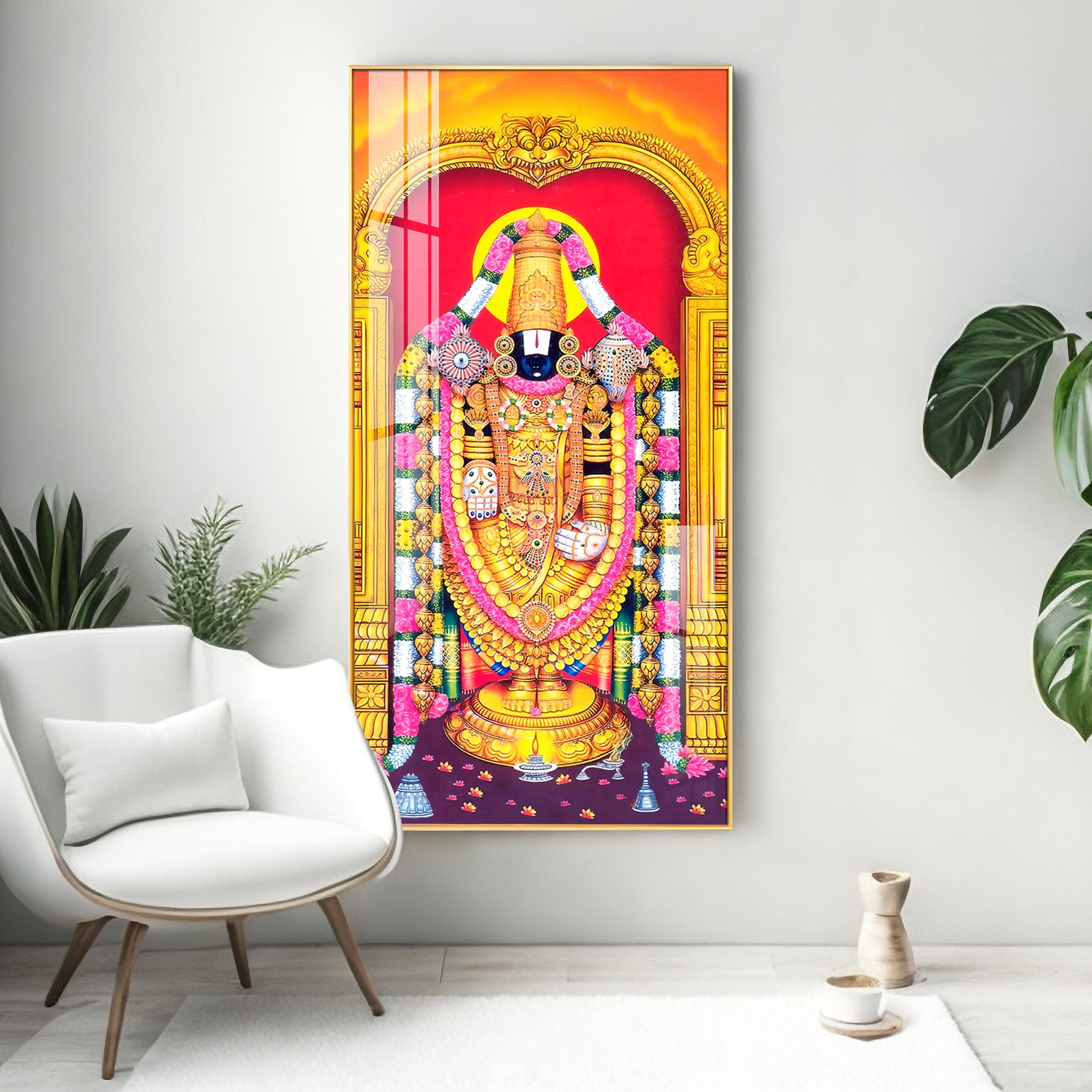 Tirupati Balaji Premium Acrylic Vertical Wall Art